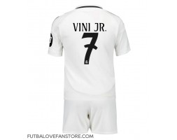 Real Madrid Vinicius Junior #7 Domáci Detský futbalový dres 2024-25 Krátky Rukáv (+ trenírky)